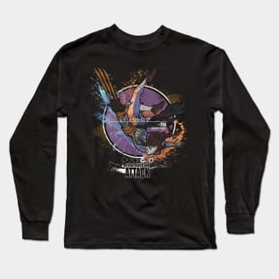 VEGA: FLYING BARCELONA ATTACK - LAVENDER/BLACK Long Sleeve T-Shirt